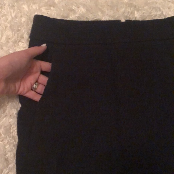 Navy Blue Mini Skirt with Pockets - Picture 3 of 5